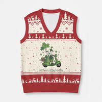 Funny Silly Irish Goose V-Neck Knit Sweater Vest Off To Commit Irish Foolery