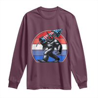 Funny Patriotic Mothman Long Sleeve Shirt West Virginia Cryptid Lover Gift