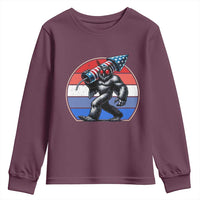 Funny Patriotic Mothman Youth Sweatshirt West Virginia Cryptid Lover Gift