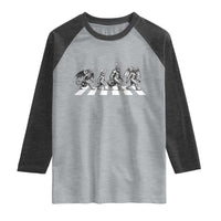 Funny Easter Cryptid Walk Raglan Shirt Bigfoot Mothman Jersey Devil Chupacabra