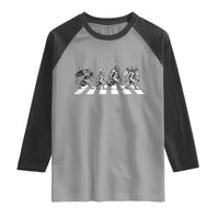 Funny Easter Cryptid Walk Raglan Shirt Bigfoot Mothman Jersey Devil Chupacabra