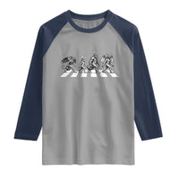 Funny Easter Cryptid Walk Raglan Shirt Bigfoot Mothman Jersey Devil Chupacabra