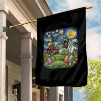 Funny Cryptid Starry Night Easter Garden Flag Monster Lover Gift