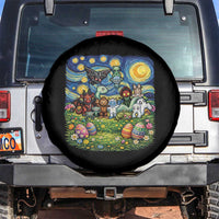 Funny Cryptid Starry Night Easter Spare Tire Cover Monster Lover Gift