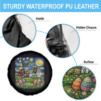 Funny Cryptid Starry Night Easter Spare Tire Cover Monster Lover Gift