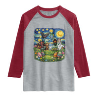 Funny Cryptid Starry Night Easter Raglan Shirt Monster Lover Gift