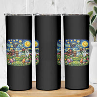 Funny Cryptid Starry Night Easter Skinny Tumbler Monster Lover Gift