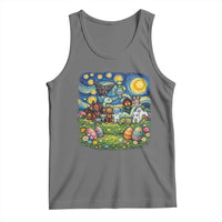 Funny Cryptid Starry Night Easter Tank Top Monster Lover Gift
