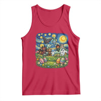Funny Cryptid Starry Night Easter Tank Top Monster Lover Gift