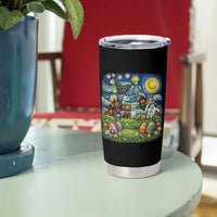 Funny Cryptid Starry Night Easter Tumbler Cup Monster Lover Gift
