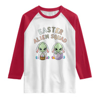 Funny Easter Alien Squad Bunny Ears Gift Raglan Shirt