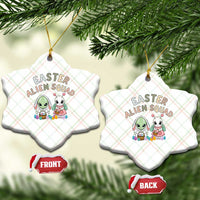Easter Alien Squad Ceramic Ornament Funny UFO Lover Gift