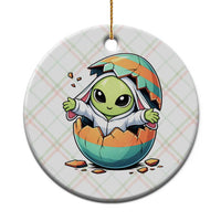Funny Alien Bunny Ears Easter Ceramic Ornament Extraterrestrial Gift