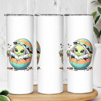 Funny Alien Bunny Ears Easter Skinny Tumbler Extraterrestrial Gift