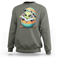 Funny Alien Bunny Ears Easter Sweatshirt Extraterrestrial Gift