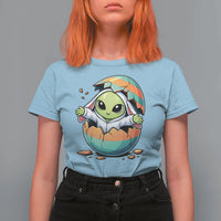 Funny Alien Bunny Ears Easter T Shirt For Women Extraterrestrial Gift