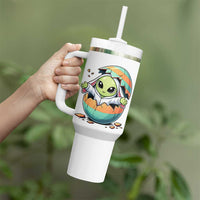 Funny Alien Bunny Ears Easter Tumbler With Handle Extraterrestrial Gift