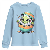 Funny Alien Bunny Ears Easter Youth Sweatshirt Extraterrestrial Gift