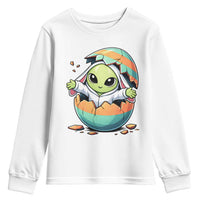 Funny Alien Bunny Ears Easter Youth Sweatshirt Extraterrestrial Gift