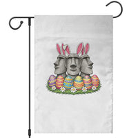 Easter Island Moai Bunny Ears Garden Flag Funny Archaeology Gift