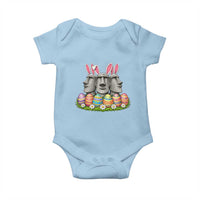 Easter Island Moai Bunny Ears Baby Onesie Funny Archaeology Gift