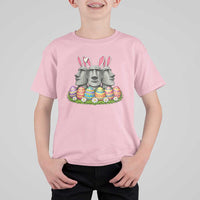Easter Island Moai Bunny Ears T Shirt For Kid Funny Archaeology Gift
