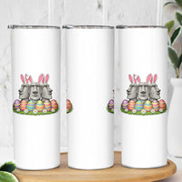 Easter Island Moai Bunny Ears Skinny Tumbler Funny Archaeology Gift