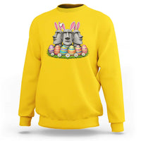Easter Island Moai Bunny Ears Sweatshirt Funny Archaeology Gift