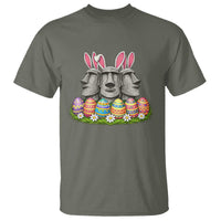 Easter Island Moai Bunny Ears T Shirt Funny Archaeology Gift