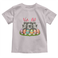 Easter Island Moai Bunny Ears Toddler T Shirt Funny Archaeology Gift