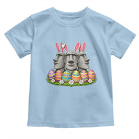 Easter Island Moai Bunny Ears Toddler T Shirt Funny Archaeology Gift