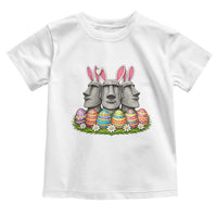 Easter Island Moai Bunny Ears Toddler T Shirt Funny Archaeology Gift
