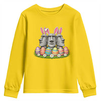Easter Island Moai Bunny Ears Youth Sweatshirt Funny Archaeology Gift