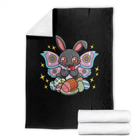 Funny Easter Bunny Mothman Loves Glazed Ham Throw Blanket