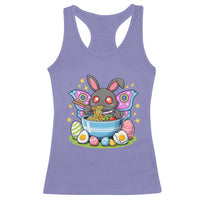 Funny Easter Mothman Eating Ramen Racerback Tank Top Cryptid Lover Gift