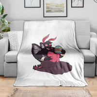 Sexy Easter Bunny Mothman Throw Blanket Cryptid Humor Gift