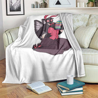 Sexy Easter Bunny Mothman Throw Blanket Cryptid Humor Gift