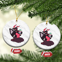 Sexy Easter Bunny Mothman Ceramic Ornament Cryptid Humor Gift