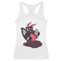 Sexy Easter Bunny Mothman Racerback Tank Top Cryptid Humor Gift