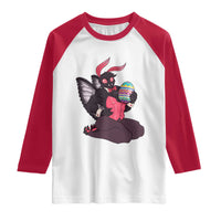 Sexy Easter Bunny Mothman Raglan Shirt Cryptid Humor Gift