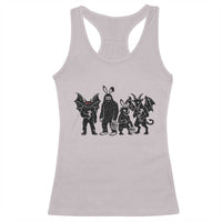Funny Easter Cryptid Squad Racerback Tank Top Bigfoot Mothman Jersey Devil Chupacabra Gift