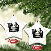 Funny Bigfoot And Mothman Egg Painting Ceramic Ornament Cryptid Easter Gift