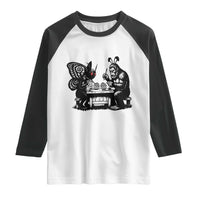 Funny Bigfoot And Mothman Egg Painting Raglan Shirt Cryptid Easter Gift