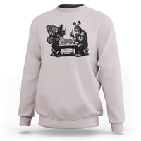 Funny Bigfoot And Mothman Egg Painting Sweatshirt Cryptid Easter Gift