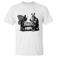Funny Bigfoot And Mothman Egg Painting T Shirt Cryptid Easter Gift