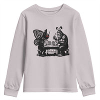 Funny Bigfoot And Mothman Egg Painting Youth Sweatshirt Cryptid Easter Gift