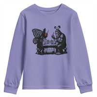 Funny Bigfoot And Mothman Egg Painting Youth Sweatshirt Cryptid Easter Gift