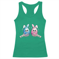 Gothic Easter Gift Racerback Tank Top Skeleton Hands Holding Easter Eggs