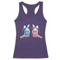 Gothic Easter Gift Racerback Tank Top Skeleton Hands Holding Easter Eggs