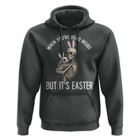 Funny Easter Bunny Skeleton Hoodie Dead Inside But It Is Easter